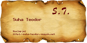 Suha Teodor névjegykártya